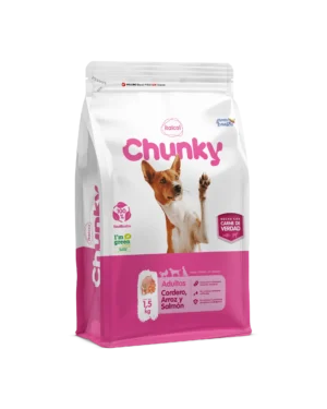 Chunky-Adultos-Razas-Grandes-Cordero-Arroz-Salmon-Frente Chunky Adultos Cordero, Arroz y Salmón