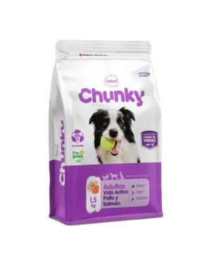 Chunky-Adultos-Razas-Grandes-Pollo-Salmon-Frente2 Chunky Adultos Vida Activa 1.5 kg
