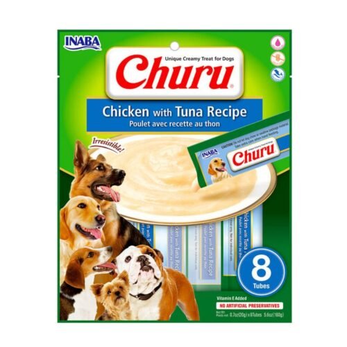 Churu Dog Pollo y  Atún / Pollo y Salmón 8 Unidades
