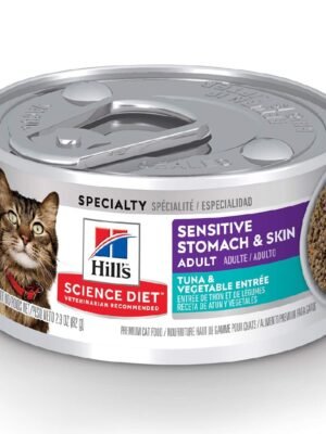 FELINE ADULT SENSITIVE STOMACH & SKIN 2.9 OZ (80 GR) Comida Húmeda Hills Science Diet Feline Adult Sensitive Stomach & Skin