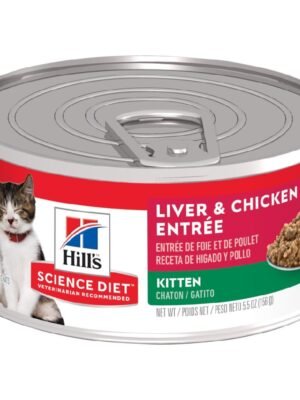 FELINE KITTEN LIVER & CHICKEN 5.5 OZ Comida Húmeda Hills Science Diet Feline Kitten Liver & Chicken 5 Oz