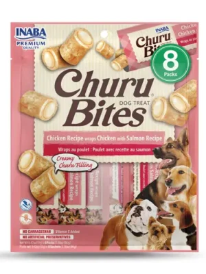 Churu Dog Bites Salmón / Atún / Queso / Pollo.   8 Unidades