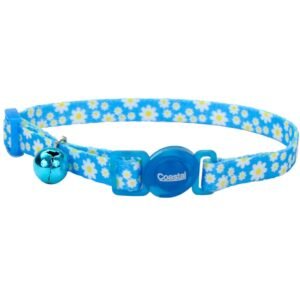 Collar Para Gato Coastal Fashion Flores Daisy Azul / Naranja