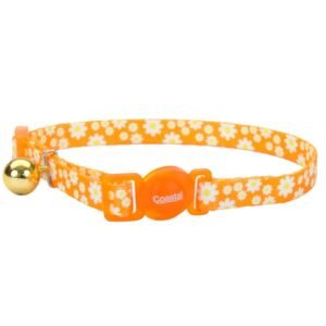 Coastal Collar Gato Fashion Flores Daisy Azul/Naranja