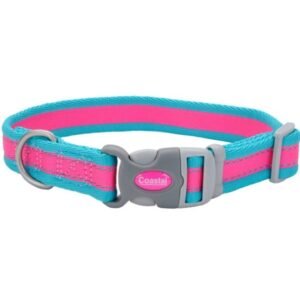 Coastal Perro Pro Fucsia Con Azul Collar L