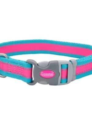 Coastal Perro Pro Fucsia Con Azul Collar L