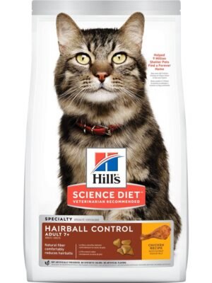 Feline-Adult-7+-Anos-Hairball Hills Science Diet Feline Adult 7+ Años Hairball 3.5 Lb
