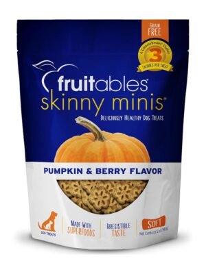 Fruitables Dog Snack Skinny Minis Calabaza y Arándanos 141 g
