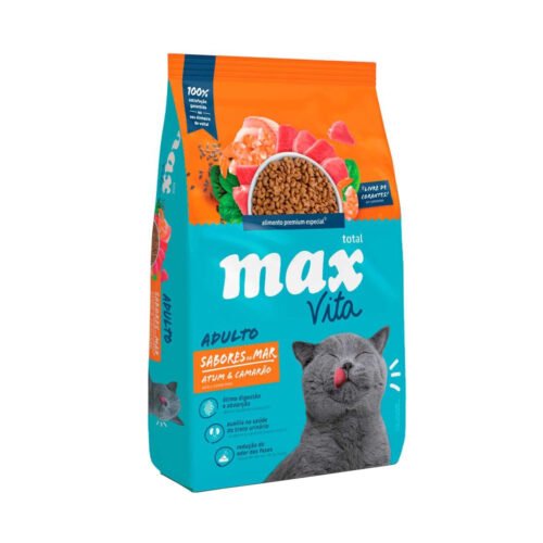 Max Vita Gatos Adultos Sabores Do Mar Atum & Camarão 1 kg