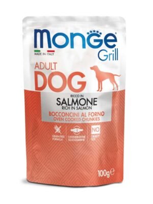 Monge-Dog-Grill-Pouch-Salmon-Pork-Chicken-And-Turkey Monge Dog Grill Pouch Salmón/Pork/Chicken And Turkey 100 g