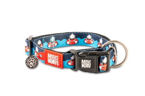 Collar Para Perro Max & Molly Original Retro Blue / Frenzy The Shark / Sailor