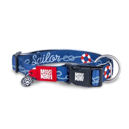 Collar Para Perro Max & Molly Original Retro Blue / Frenzy The Shark / Sailor