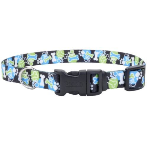Collar Para Perro Coastal Style Hueso Huella Azul