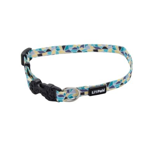 Collar Para Perro Lil Pals Mosaico Gris / Tribal Rosado / Huellas Morado