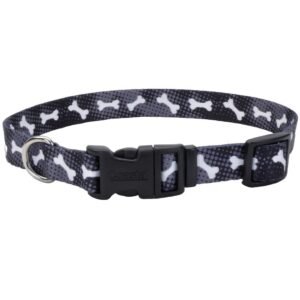 Collar Para Perro Coastal Style Hueso Negro L