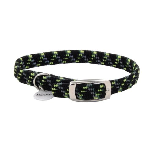 Collar Para Gato Coastal Elastacat Reflectivo Negro / Morado