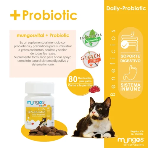 Probióticos Para Gatos Mungos x 80 Und Blandas