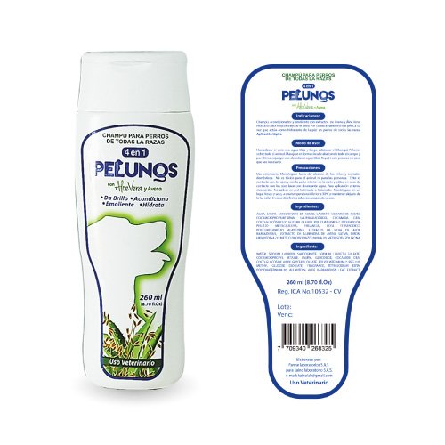 Shampoo Pelunos 4 en 1 x 260 ml